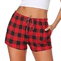 Ekouaer Womens Pajama Shorts Soft Lounge Pj Bottoms Sleep Short with Pocket