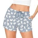 Ekouaer Womens Pajama Shorts Soft Lounge Pj Bottoms Sleep Short with Pocket