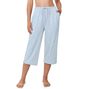 Ekouaer Womens Pajamas Pants Capri Pj Bottoms