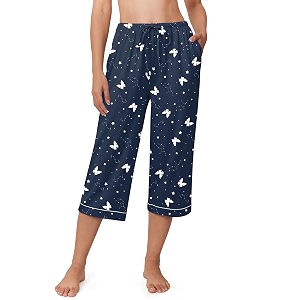 Ekouaer Womens Pajamas Pants Capri Pj Bottoms