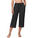 Ekouaer Womens Pajamas Pants Capri Pj Bottoms