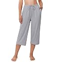 Ekouaer Womens Pajamas Pants Capri Pj Bottoms