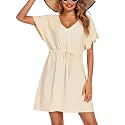 Ekouaer Womens Swimsuit Coverup Short Sleeve Beach