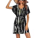 Ekouaer Womens Swimsuit Coverup Short Sleeve Beach