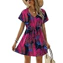 Ekouaer Womens Swimsuit Coverup Short Sleeve Beach