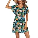 Ekouaer Womens Swimsuit Coverup Short Sleeve Beach