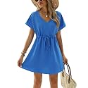 Ekouaer Womens Swimsuit Coverup Short Sleeve Beach