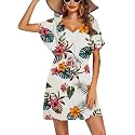 Ekouaer Womens Swimsuit Coverup Short Sleeve Beach