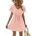 Ekouaer Womens Swimsuit Coverup Short Sleeve Beach