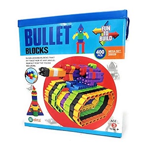 ekta bullet block game 400pcs fun to build interactive block that fits at any angleinspiration booklet inside-made in indiamulti