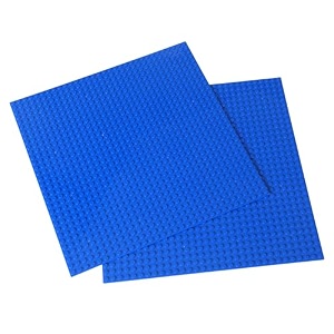 baseplate compatible with all major brands brick 2pcs-blue