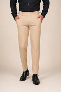 El Cielo Men Relaxed Beige Lycra Blend