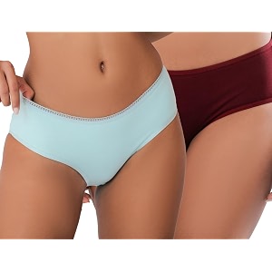 EL ELGANTEWomens Seamless Mid Waist Hipster Panty