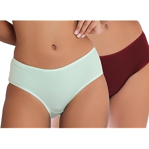EL ELGANTEWomens Seamless Mid Waist Hipster Panty