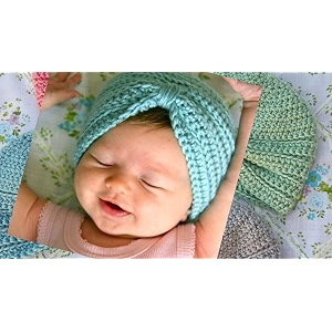 el regalo 1 pc new born baby crochet knitted turban cap  winter baby ear warmer hat for newborn baby