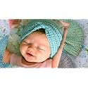 El Regalo 1 PC New Born Baby Crochet Knitted Turban Cap | Winter Baby Ear Warmer Hat for Newborn Baby