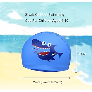 el regalo 2 pcs swim cap kidstoddlers comfortable breathable polyester fabric swimming caps cute cartoon dolphin shark owl mermaid fairy unicorn giraffe swim caps pink owl amp blue shark