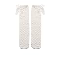 El Regalo Girls Patterned Cotton Knee-Length Socks, regular, White