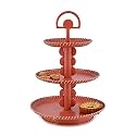 Elan 3 TIER ROUND MILD STEEL CAKE STAND (3 T ) (Knob Antique Black)