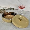 Elan Stainless Steel Roti Box Chapati Casting bird with Lid Ideal for Serving and Storing Papads, Dry Food and Candies | Lightweight, Durable &amp; Easy to Open diwali gift (Casserole, Daisy Yellow)