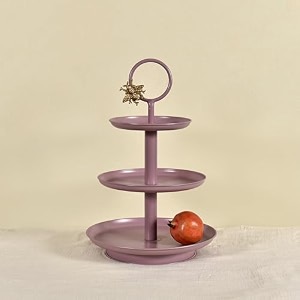 livingwithelan elan royal hive 3 tier cupcake stand mild steel round multipurpose dessert serving platter for party birthday wedding mauve