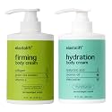 Elastalift Collagen Body Cream + Hyaluronic Acid Lotion Skin Care Set, Anti Aging Face & Body Moisturizer Dry Skin Rescue Creams For Wrinkle Control, Lifting, Firming, & Tightening Skin, 2-Pack