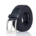 Elastic Braided Belt, 1 3/8", Woven Stretch Belt for Golf Casual Jeans Shorts Pants