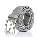 Elastic Braided Belt, 1 3/8", Woven Stretch Belt for Golf Casual Jeans Shorts Pants