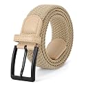 Elastic Braided Belt Mens Golf Belts No-Hole Design Woven Belt for Golf