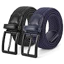 Elastic Braided Belt Mens Golf Belts No-Hole Design Woven Belt for Golf