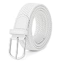 Elastic Braided Belt Mens Golf Belts No-Hole Design Woven Belt for Golf