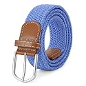 Elastic Braided Belt Mens Golf Belts No-Hole Design Woven Belt for Golf