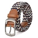 Elastic Braided Belt Mens Golf Belts No-Hole Design Woven Belt for Golf