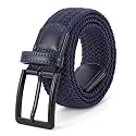 Elastic Braided Belt Mens Golf Belts No-Hole Design Woven Belt for Golf