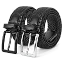 Elastic Braided Belt Mens Golf Belts No-Hole Design Woven Belt for Golf