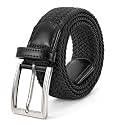 Elastic Braided Belt Mens Golf Belts No-Hole Design Woven Belt for Golf