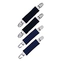 Elastic Mitten Clips Toddler Mitten and Glove Clips Stainless Steel Gloves Clips for Baby Kids Clothing Clips Black&Navy