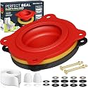 Elastic Wax Ring Toilet Seal Kit, Gasket Replacement with Caulk Tape