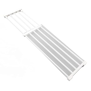 adjustable closet tension shelf diy cabinet divider storage rack easy installation multi functional expandable nail free for kitchen 75-120cm  295-472in length