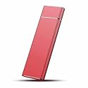 Portable SSD External Solid State Drive Mobile Solid Slim Storage Drive with USB 3.1 Type C for PC, Laptop and Mac Red 1TB