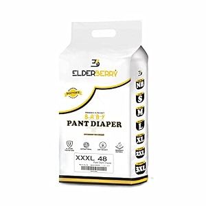 elderberry premium baby pant diaper money saving pack xxxl size 18 to 35 kg 48 count