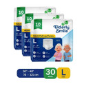Elderly Smile Super Absorbent Premium Pull Up Pants | Waist Size (30"-48") | Pack of 3 Adult Diapers - L