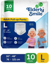 Elderly Smile Super Absorbent Premium Pull Up Pants | Waist Size (30"-48") | Adult Diapers - L