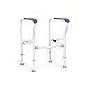 Eldrix Senior Citizen Toilet Support Frame | Toilet Support for Elderly People with Adjustable Height | Walker for Old People (White)