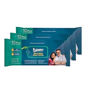 elduro wipes wet wipes wet wipes for face wet wipes for adults wet tissues wipes for adults bed and bath unisex adult alcohol free aloe vera enriched paraben free - pack of 3 30 counts