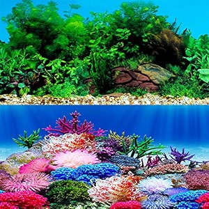 elebox aquarium background stickers 23x71 inch 2 sided sea algae water plants aquarium background decoration