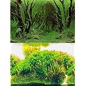 ELEBOX Fish Tank Stickers Wallpaper Seaweed Background Aquarium Background Decoration Water Plants Fish Tank Background 15.7"x 40"
