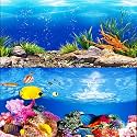 ELEBOX New 23" x 71" Fish Tank Background Paper Wallpaper 2 Sided Colorful Seaweed Water Plants Aquarium Background HD Poster Decorations