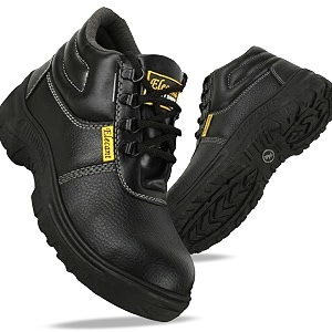 elecant industrial work safety shoes with steel toe  water and acid resistant  factory safety shoes for mens black