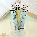 10 in 1 Retractable Ballpoint Pen, Multicolor Pens All in One, Stylish 10 color Pens 0.5mm for Office School stationery Students Children Birthday Return Gift for Boys & Girls (3, Panda)